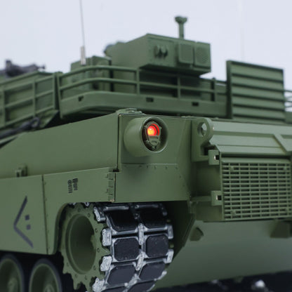 1/16 TOUCAN 3918 Abrams M1A2 RC Tank 360 Degree Turret Barrel Recoil Firing Flash Smoke Metal Gearbox Drive Idler Road Wheels