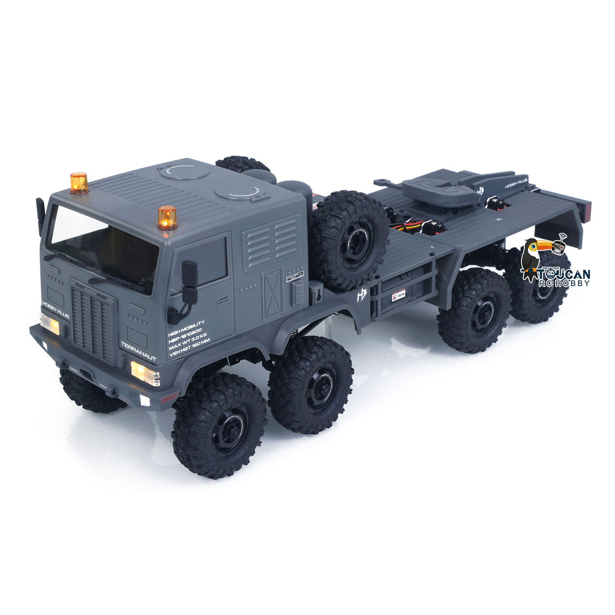 TOUCAN RC HOBBY Fast Free Shipping RTR 1/18 Radio Control Military Truck 8*8 RC Off Road Vehicle 280 Brushed Motor Fifth Wheel Winch Metal Hook All Wheel Steering