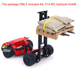 Super Frog Metal 1/14 Hydraulic Remote Control Foldable Forklift BM214 5 Valves Lights Sounds Frsky Radio Battery Storage Box