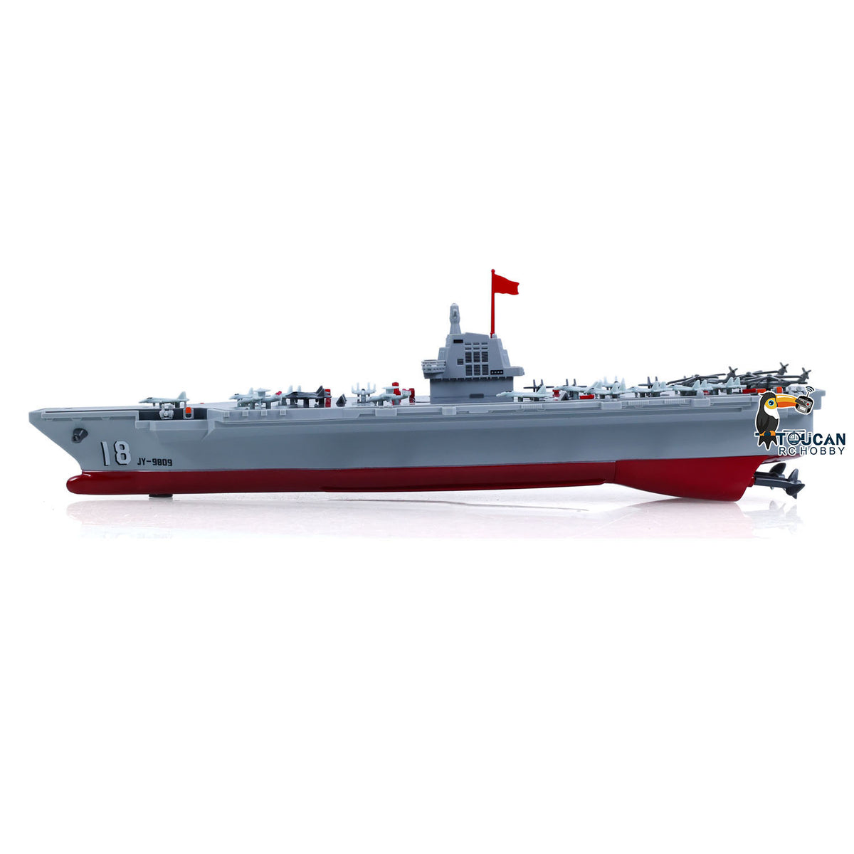 2,4 GHz RC Hochgeschwindigkeitsboot Fernbedienung Flugzeugträger Kriegsschiff S19 Elektrisches Wasserspielzeug RTR Batterie Doppelmotor USB-Aufladung