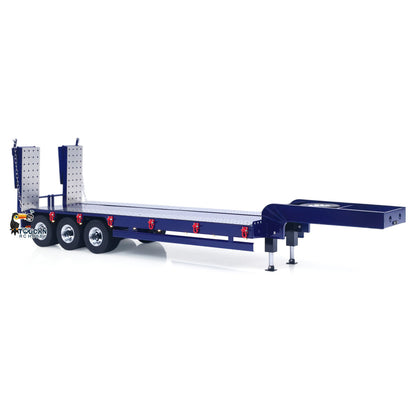 HHG-3Axles 1/14 Metal Semi-Trailer w/Electric Tailboard Landing Legs Light Set RTR Battery Included