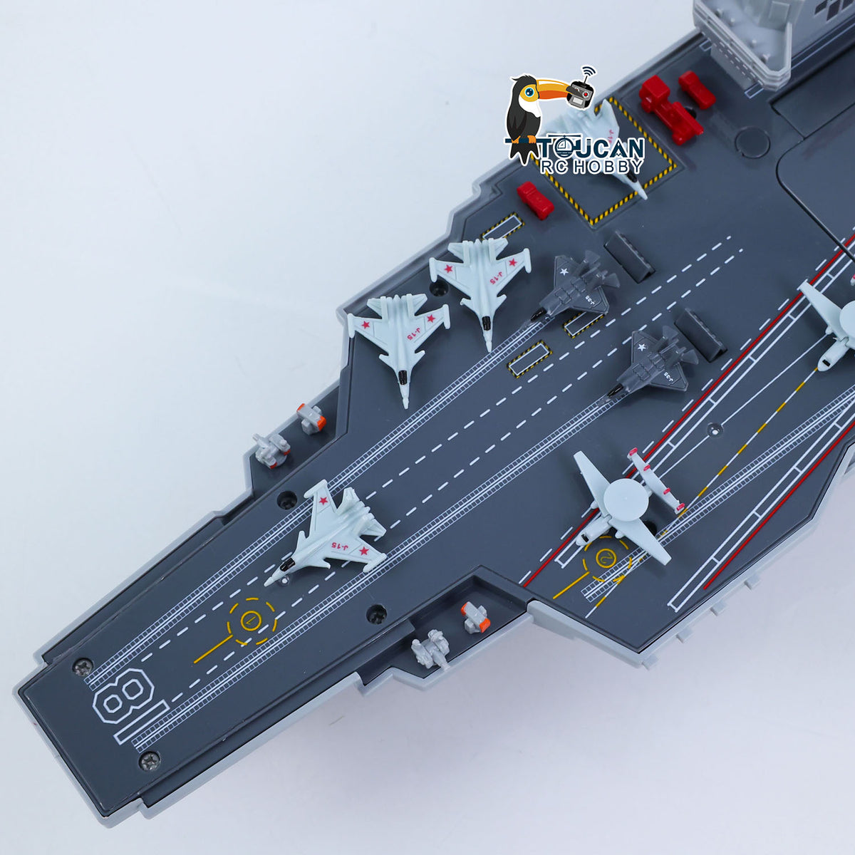2,4 GHz RC Hochgeschwindigkeitsboot Fernbedienung Flugzeugträger Kriegsschiff S19 Elektrisches Wasserspielzeug RTR Batterie Doppelmotor USB-Aufladung