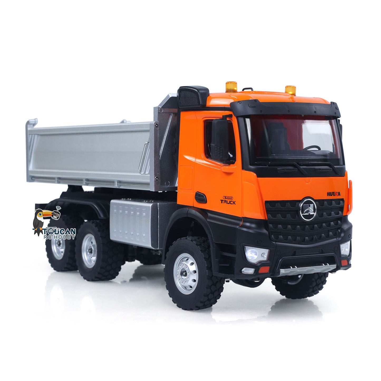 Vorbestellung 1/14 HUINA 1598 2,4G Fernbedienung Dumper 6x6 Engineering Transport Fahrzeug Hubstange Kipper Auto Licht Sound Batterie Spielzeug