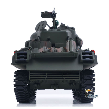 1/16 Remote Control Tank Sherman M4A3 Infrared System Barrel Elevation Smoke Unit 360 Rotation Metal Chassis Tracks Road Wheels
