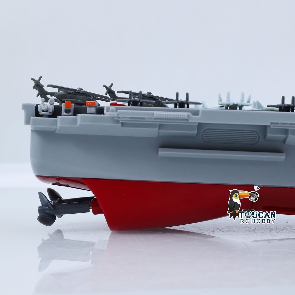 2,4 GHz RC Hochgeschwindigkeitsboot Fernbedienung Flugzeugträger Kriegsschiff S19 Elektrisches Wasserspielzeug RTR Batterie Doppelmotor USB-Aufladung