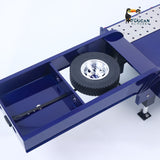 1/14 HHG-3Axles Ready to Run Metal 3-Axle Semi-Trailer w/Motorized Ramp Landing Gear Light Kit Battery Charger