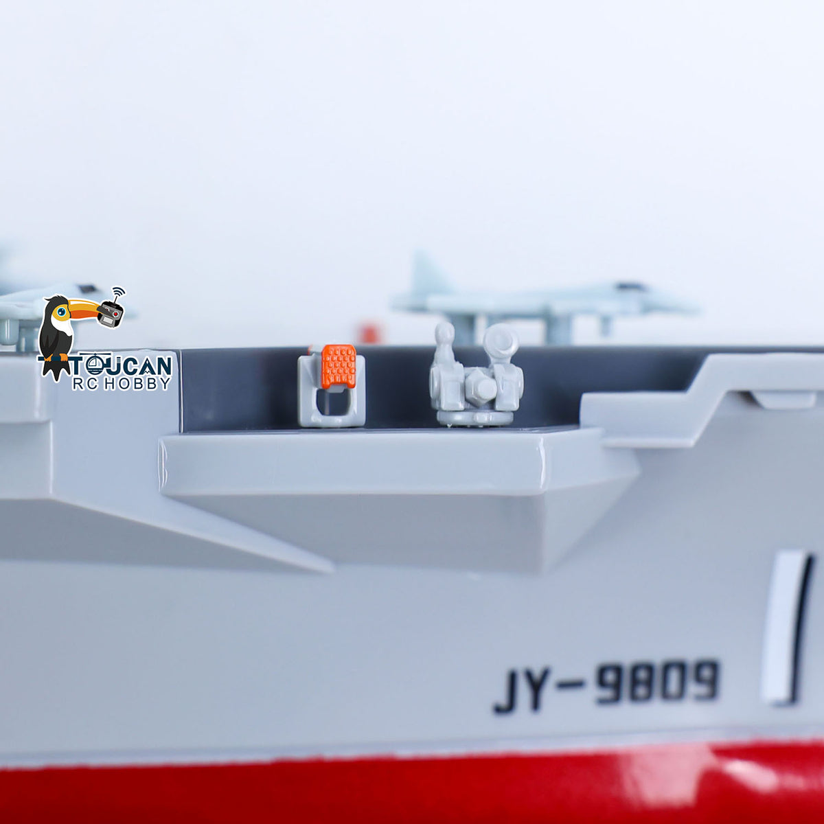 2,4 GHz RC Hochgeschwindigkeitsboot Fernbedienung Flugzeugträger Kriegsschiff S19 Elektrisches Wasserspielzeug RTR Batterie Doppelmotor USB-Aufladung