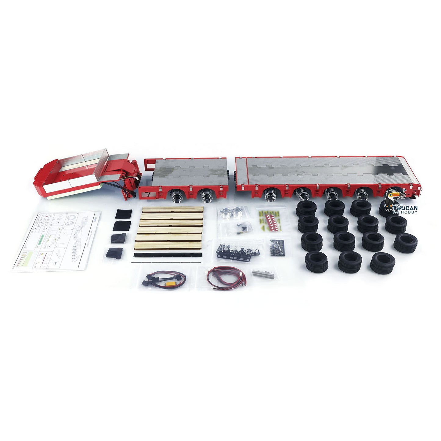 1/14 2 + 5 achsen RC Metall Schwere Anhänger Tieflader Anhänger Für TAMIYA LESU RC Traktor Lkw Radio Gesteuert Lkw Bagger loader