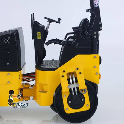 €80 OFF 11.11 BIG SALE Fast Free Shipping TOUCAN 1/14 Metal RC Electric Road Roller BOM BW120AD RTR Remote Control Construction Vehicle Model Flysky ST8 Radio Battery Light System