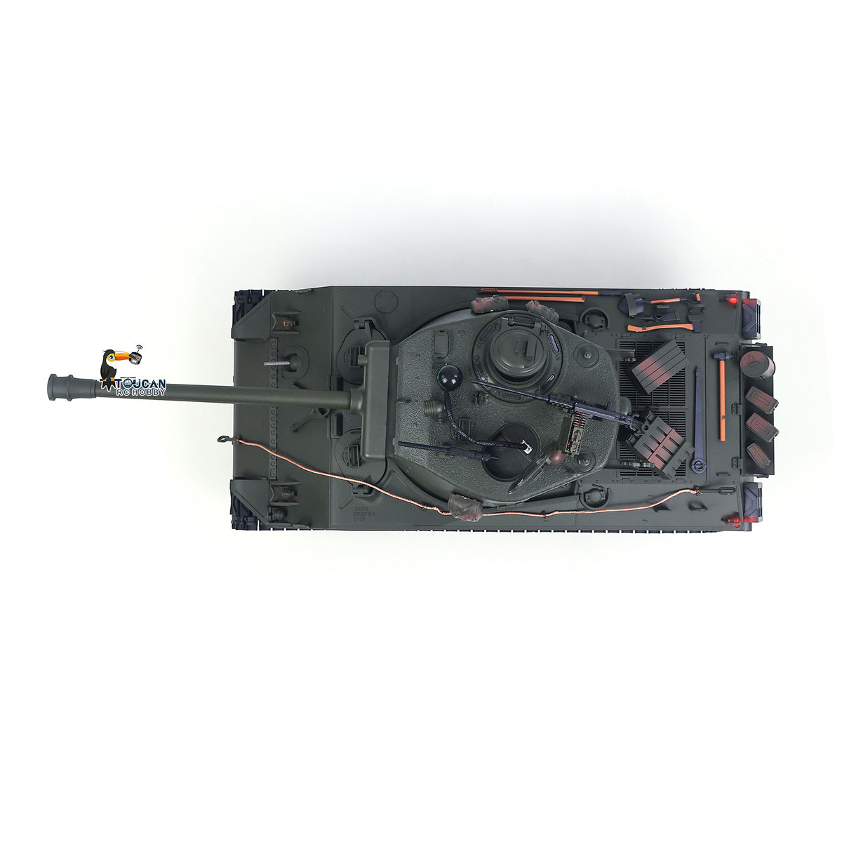 360 Rotation 1/16 Remote Control Tank Sherman M4A3 IR BB 76MM Barrel Elevation Smoke Unit Metal Chassis Tracks Road Wheels