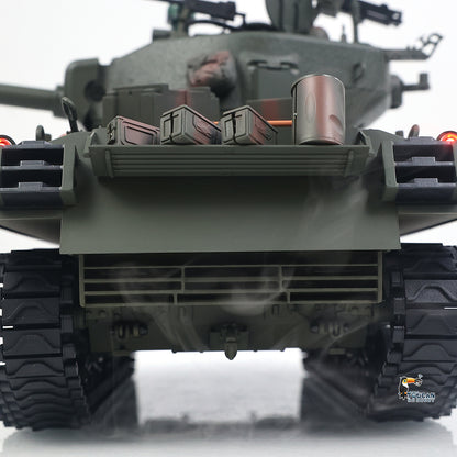 360 Rotation 1/16 Remote Control Tank Sherman M4A3 IR BB 76MM Barrel Elevation Smoke Unit Metal Chassis Tracks Road Wheels