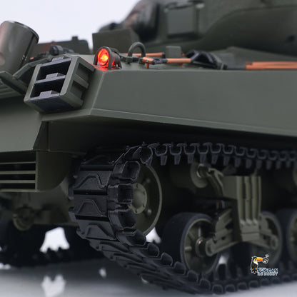 360 Rotation 1/16 Remote Control Tank Sherman M4A3 IR BB 76MM Barrel Elevation Smoke Unit Metal Chassis Tracks Road Wheels
