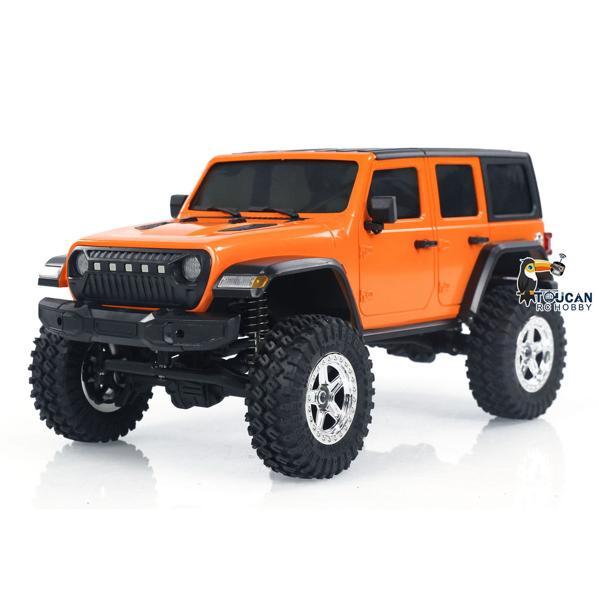 RC 1/18 Crawler RTR Off-Road-Truck 4WD Lichter Ferngesteuertes Auto Geschenk für Jungen mit drehmomentstarkem Kohlebürstenmotor 10A gebürstetem ESC