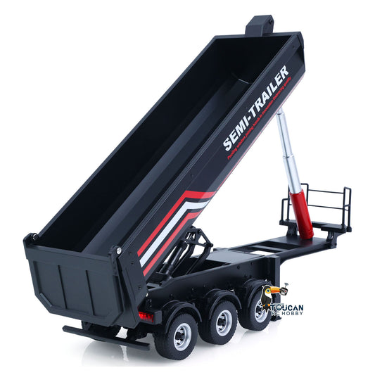 HUINA 1/18 Electric Lifting Remote Control Semi Dump Trailer for RC Tractor Truck 1501 Tail Light Support Leg No Sound System
