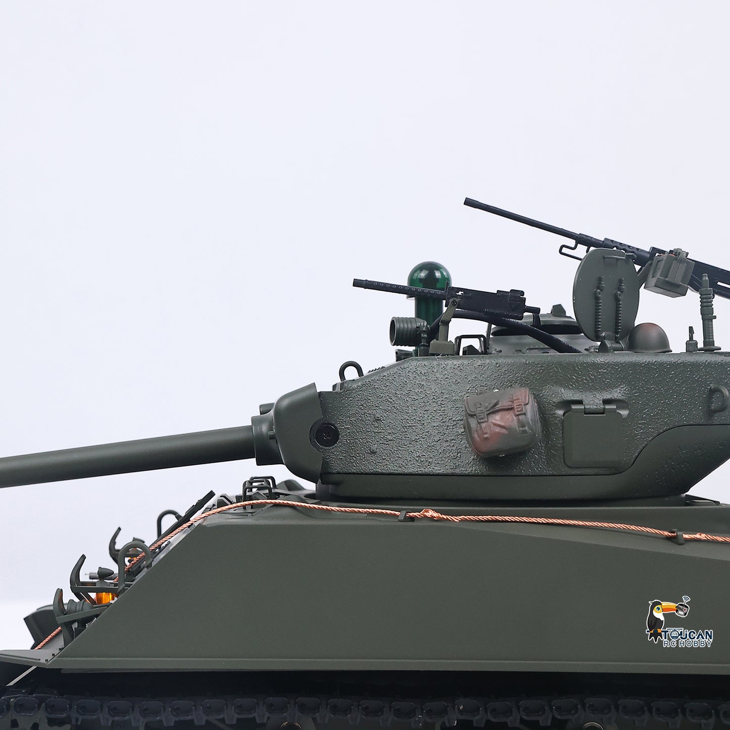 360 Rotation 1/16 Remote Control Tank Sherman M4A3 IR BB 76MM Barrel Elevation Smoke Unit Metal Chassis Tracks Road Wheels