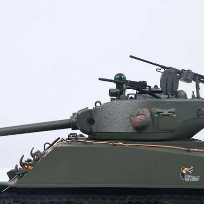 360 Rotation 1/16 Remote Control Tank Sherman M4A3 IR BB 76MM Barrel Elevation Smoke Unit Metal Chassis Tracks Road Wheels