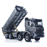 1/14 RC Hydraulic Dump Truck BZ 3363 8*8 2Speed Remote Control Tipper Hobbywing 1060 ESC Flowing Water Light Flysky ST8 Radio