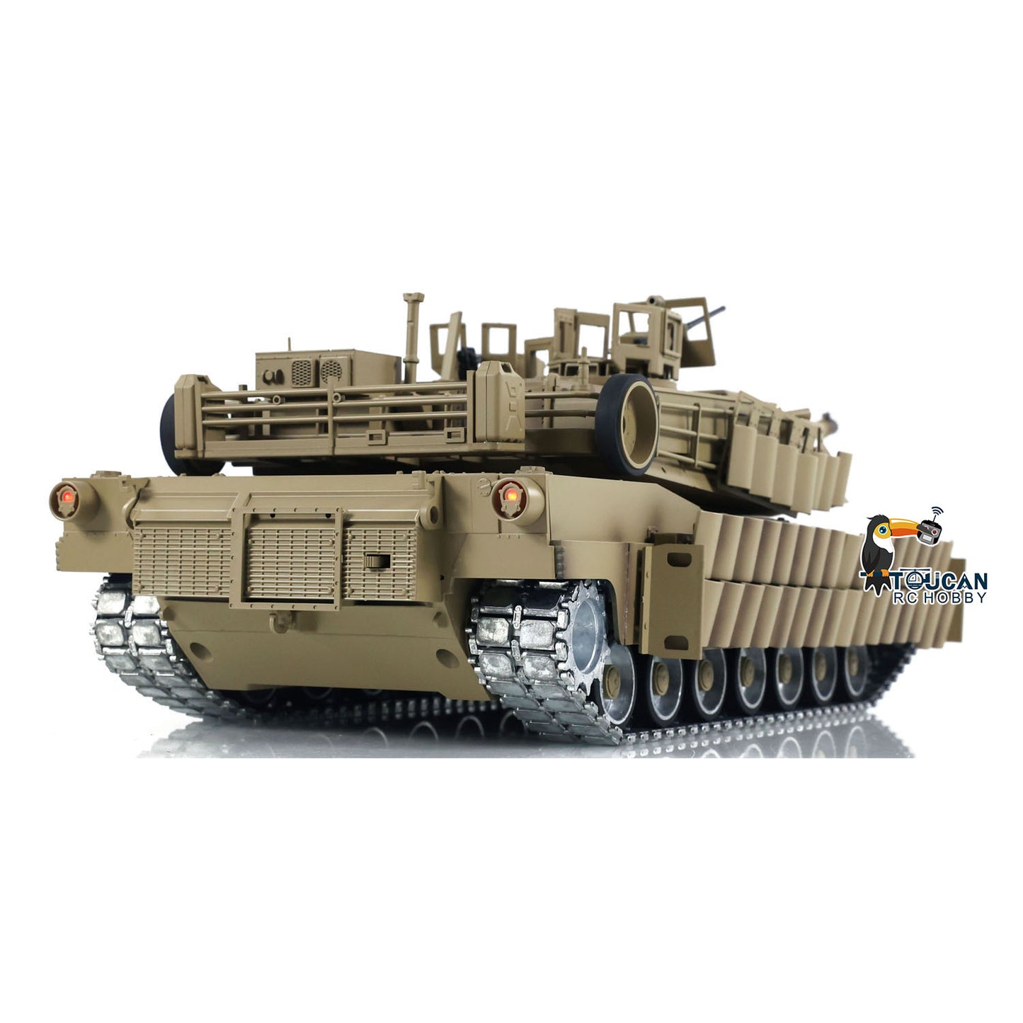 TOUCAN RC HOBBY TD 1/16 RC Military Tank Abrams M1A2 SEP TUSK II Ugrade Wheel Tracks IR BB Model Radio Control 320 Degree Rotation Turret Tanks Barrel Recoil Toys
