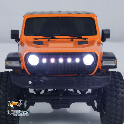 RC 1/18 Crawler RTR Off-Road-Truck 4WD Lichter Ferngesteuertes Auto Geschenk für Jungen mit drehmomentstarkem Kohlebürstenmotor 10A gebürstetem ESC