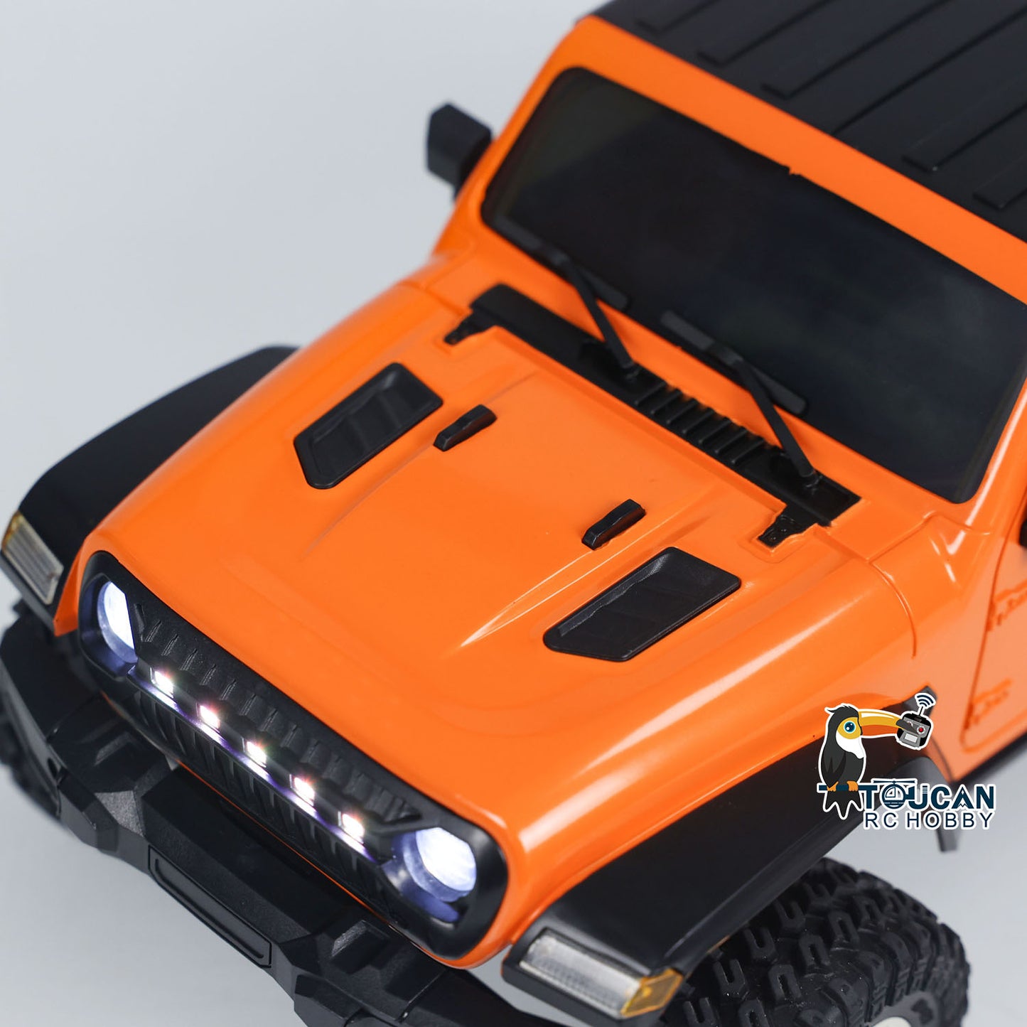 RC 1/18 Crawler RTR Off-Road-Truck 4WD Lichter Ferngesteuertes Auto Geschenk für Jungen mit drehmomentstarkem Kohlebürstenmotor 10A gebürstetem ESC