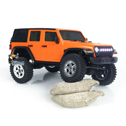 RC 1/18 Crawler RTR Off-Road-Truck 4WD Lichter Ferngesteuertes Auto Geschenk für Jungen mit drehmomentstarkem Kohlebürstenmotor 10A gebürstetem ESC