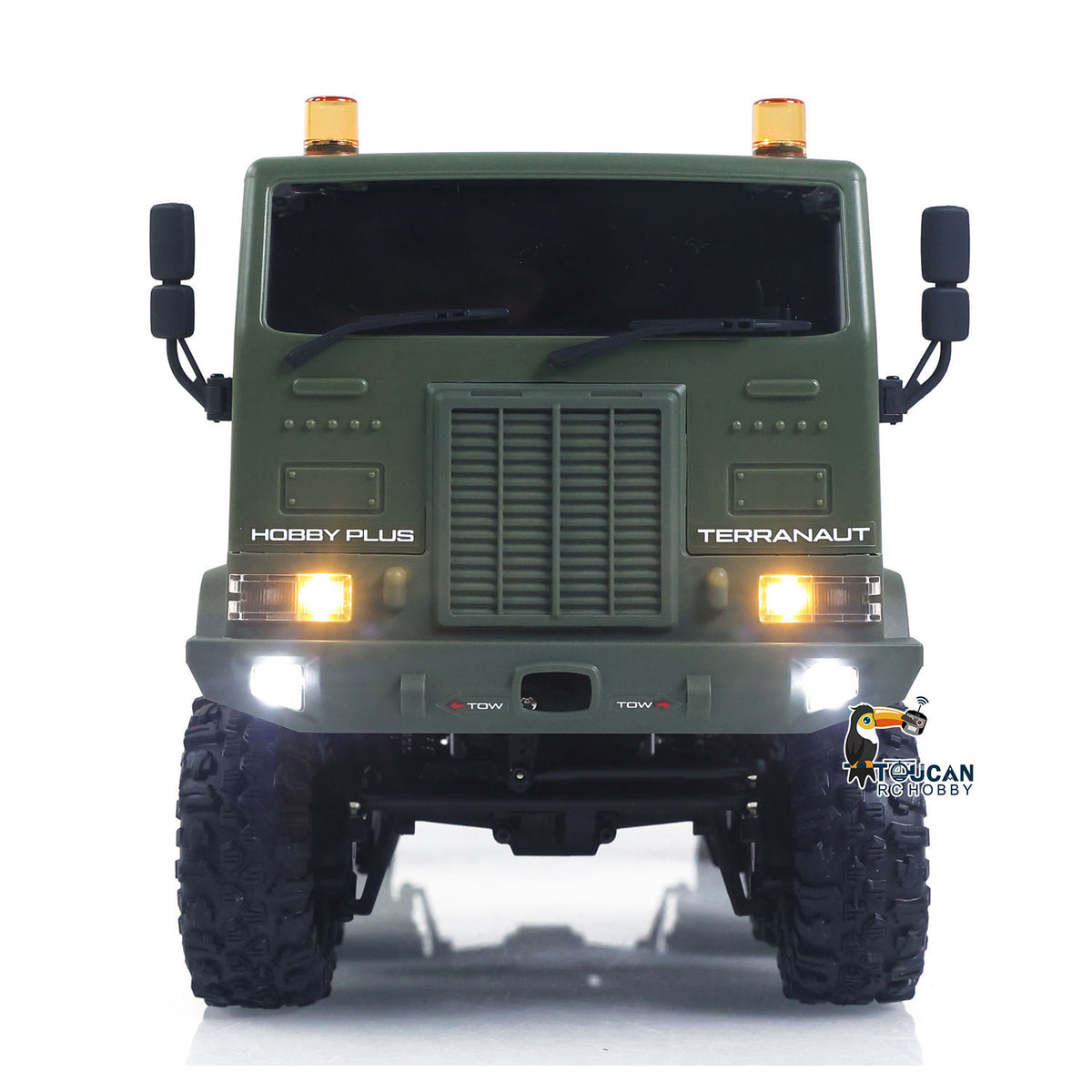 TOUCAN RC HOBBY Fast Free Shipping 1/18 Remote Control Military Truck 8X8 All Wheel Steering Electric RC Off Road Vehicle Model 2Speed Gearbox RTR Metal Chassis