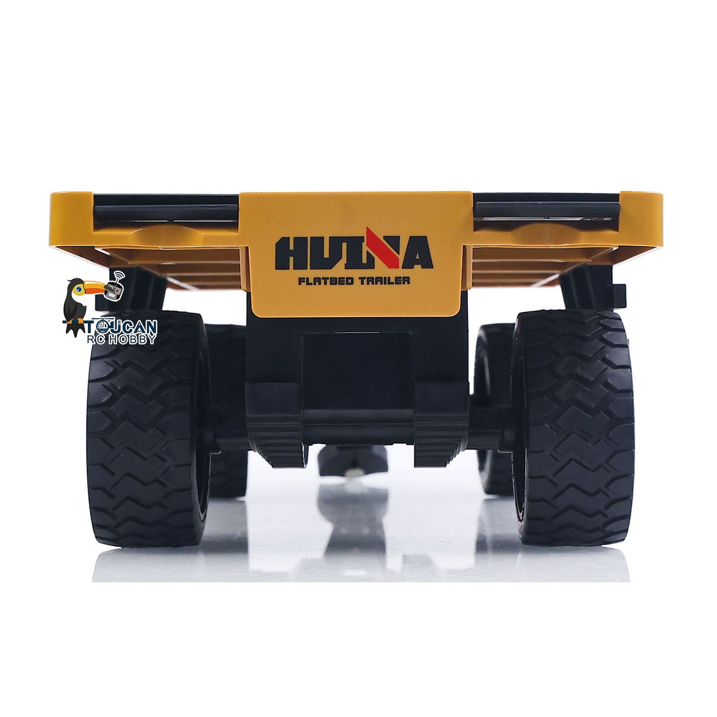 HUINA 1/10 2Axle Flatbed Trailer Manual Lifting Tail Board For 1/14 Electric Remote Control Forklift Model Light Sound Effect