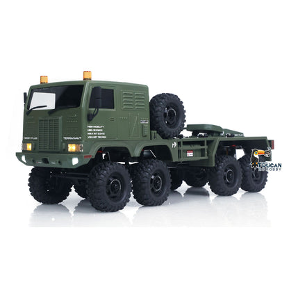 TOUCAN RC HOBBY Fast Free Shipping 1/18 Remote Control Military Truck 8X8 All Wheel Steering Electric RC Off Road Vehicle Model 2Speed Gearbox RTR Metal Chassis