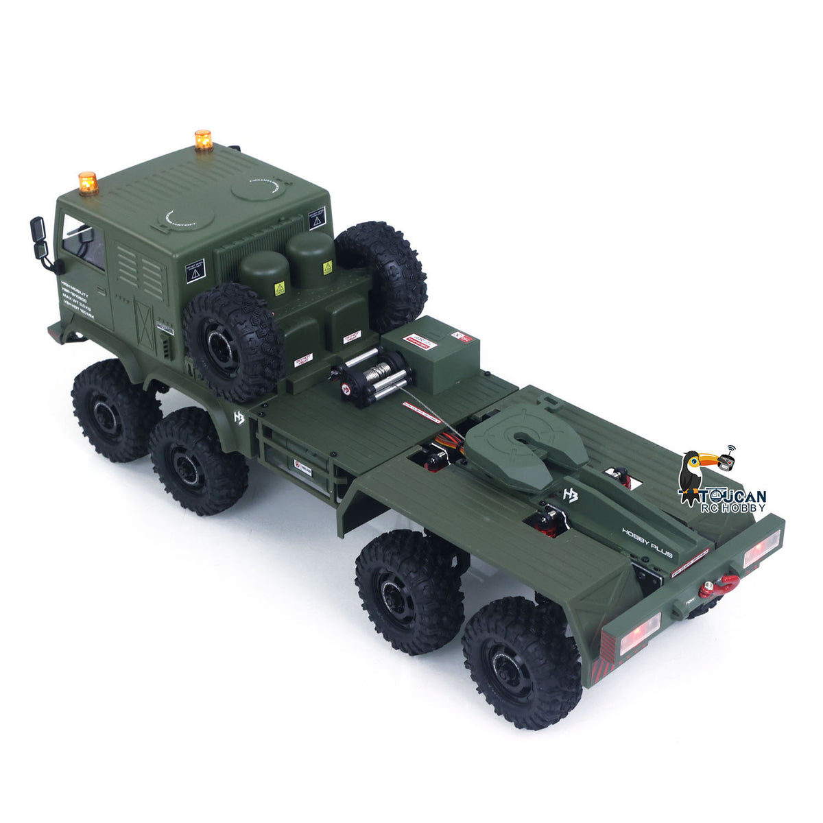 1/18 Remote Control Military Truck 8X8 All Wheel Steering Electric RC Off Road Vehicle Model 2Speed Gearbox RTR Metal Chassis