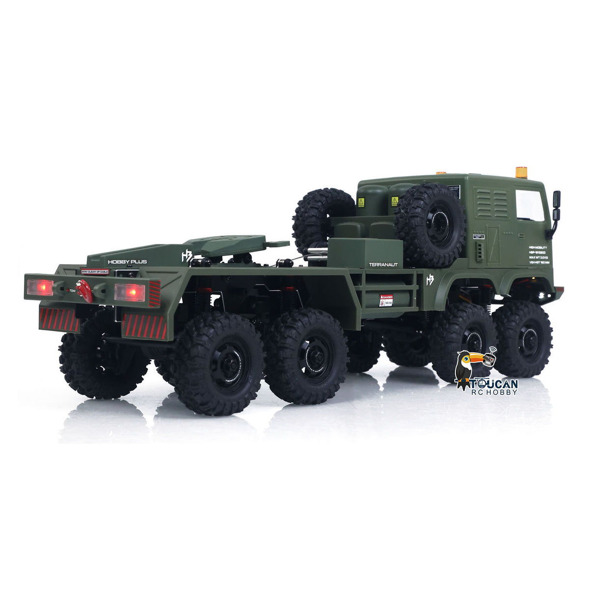 TOUCAN RC HOBBY Fast Free Shipping 1/18 Remote Control Military Truck 8X8 All Wheel Steering Electric RC Off Road Vehicle Model 2Speed Gearbox RTR Metal Chassis