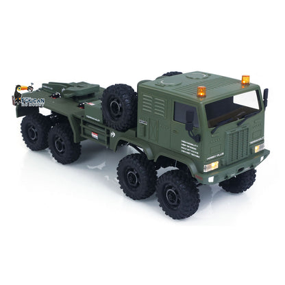 1/18 Remote Control Military Truck 8X8 All Wheel Steering Electric RC Off Road Vehicle Model 2Speed Gearbox RTR Metal Chassis