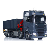 1/14 RC Hydraulic Full Dump Truck Crane 770S Metal 10x10 Remote Control Roll on off Tipper 3Speed RTR Model Car Frsky XE Radio