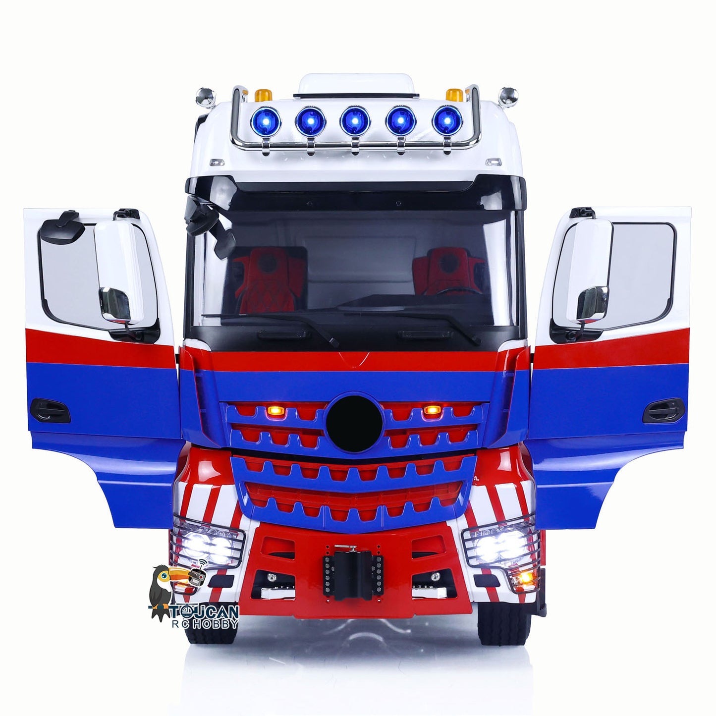 1/14 TOUCAN Lackiert 8x8 RC Sattelzugmaschine Funkgesteuerte Autos Modell Schwermetallchassis Raucheinheit Tonlicht