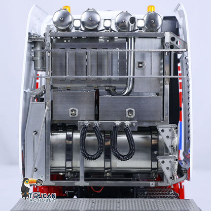 1/14 TOUCAN Lackiert 8x8 RC Sattelzugmaschine Funkgesteuerte Autos Modell Schwermetallchassis Raucheinheit Tonlicht