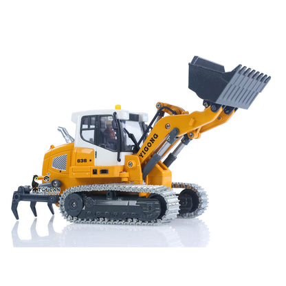 1:50 RC Elektro-Hebekettenlader LR636 2,4G Baufahrzeug Metallschaufelketten Ripper RTR-Modell Licht Ton Batterie