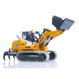 1:50 RC Electric Lifting Tracked Loader LR636 2.4G Construction Vehicle Metal Bucket Tracks Ripper RTR Model Light Sound Battery