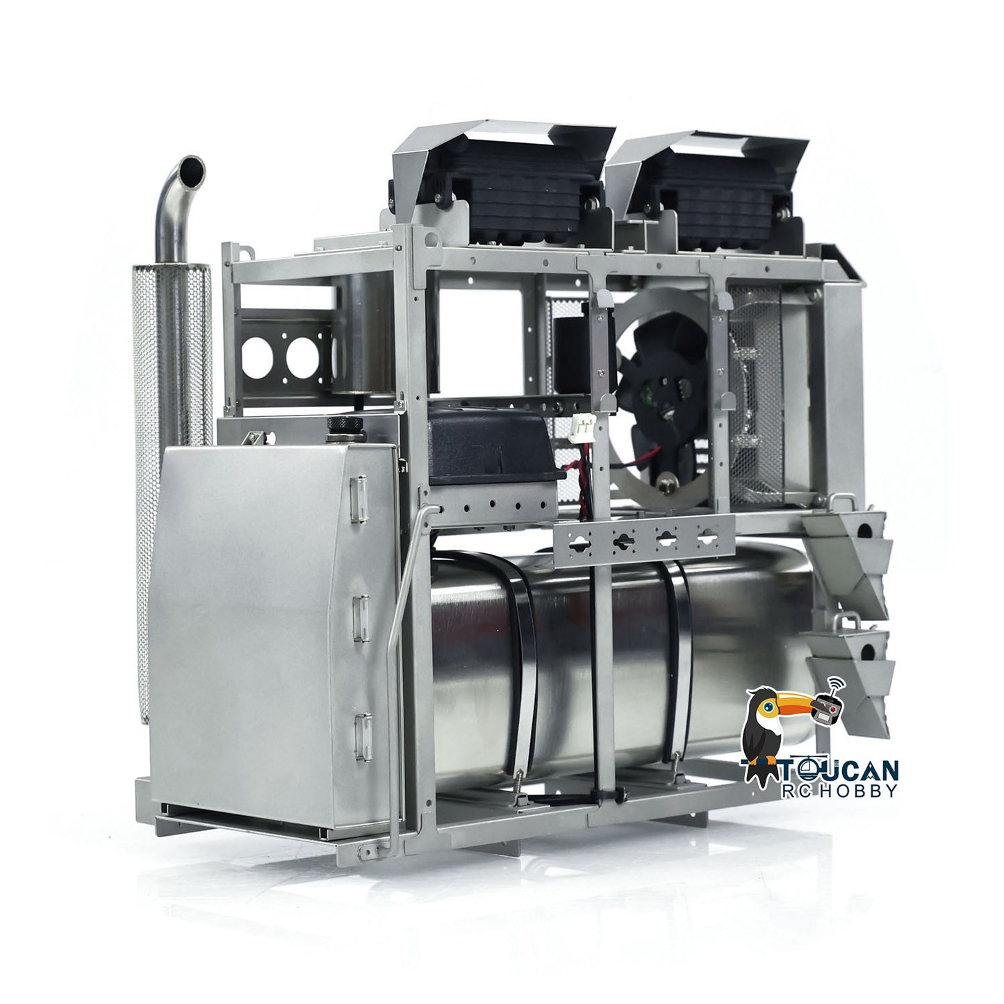 1/14 8x8 Metallchassis für ferngesteuerten RC-Traktor-LKW 3363 Autosimulationsmodell 3-Gang-Getriebe montierter ESC