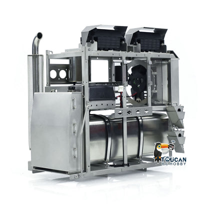 1/14 8x8 Metallchassis für ferngesteuerten RC-Traktor-LKW 3363 Autosimulationsmodell 3-Gang-Getriebe montierter ESC