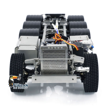 1/14 8x8 Metallchassis für ferngesteuerten RC-Traktor-LKW 3363 Autosimulationsmodell 3-Gang-Getriebe montierter ESC