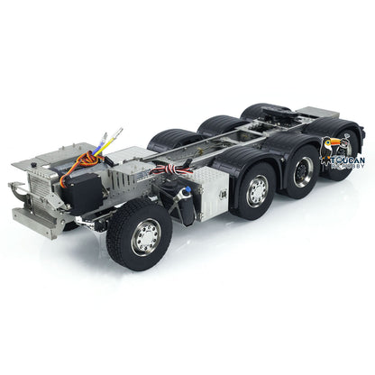 1/14 8x8 Metallchassis für ferngesteuerten RC-Traktor-LKW 3363 Autosimulationsmodell 3-Gang-Getriebe montierter ESC