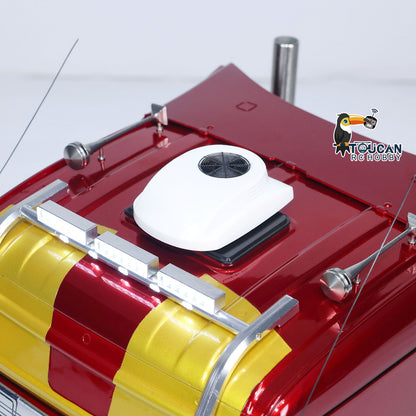 TOUCAN Lackierter 1/14 RC Sattelzugmaschine Ferngesteuertes Automodell 6x6 Metallchassis 2-Gang-Getriebe Lichter Rauchantenne