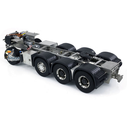 1/14 8x8 Metallchassis für ferngesteuerten RC-Traktor-LKW 3363 Autosimulationsmodell 3-Gang-Getriebe montierter ESC