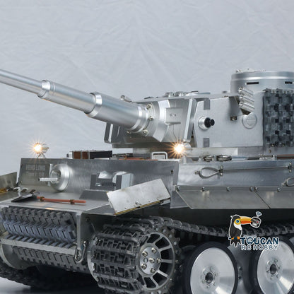 Henglong 2.4G 1/8 Full Metal German Tiger I RTR RC Tank 3818 Model FPV 360 Degrees Turret Barrel Recoil BB IR Smoke Sound Light