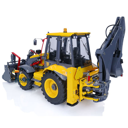 €150 OFF 11.11 BIG SALE LESU 1/14 Metal Hydraulic RC Backhoe Loader AOUE BL71 2 in 1 Electric Excavator