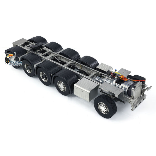 In Stock ScaleClub 1/14 10x10 Metal Chassis for RC Tractor Truck 1851 Electric Car Simulation Model 3-Speed Transmission Differential Lock