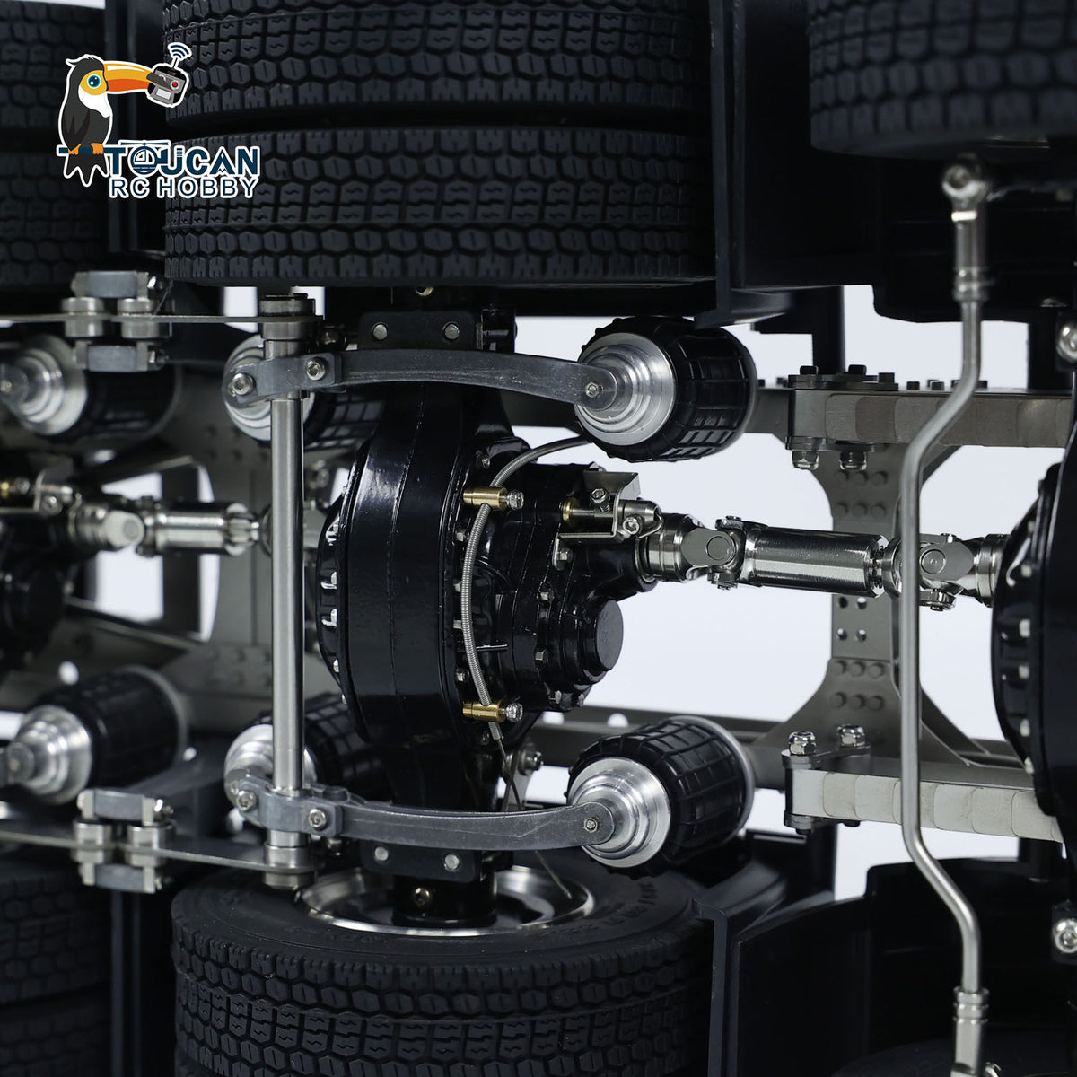 In Stock TOUCAN RC HOBBY ScaleClub 1/14 10x10 Metal Chassis for RC Tractor Truck 1851 Electric Car Simulation Model 3-Speed Transmission Differential Lock