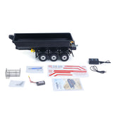 Fast Free Shipping Kabolite 1/14 Metal Remote Control 3Axles Electric Lifting Semi Trailer Dumper for RC Tractor Truck SC 770S 100