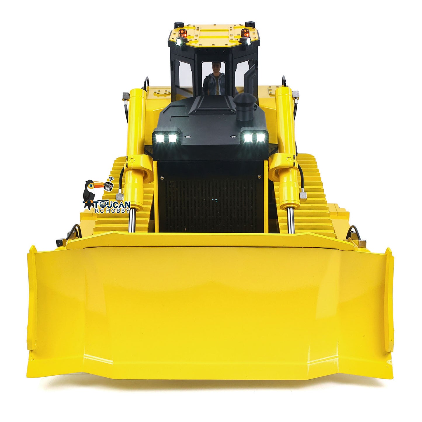 USED Metal 1/12 Remote Control Hydraulic Bulldozer D155AX RTR Heavy Dozer Model 7 Way Valve 3.0L Oil Pump 5 Plows Radio Master TX15 Radio Battery teshulianjie
