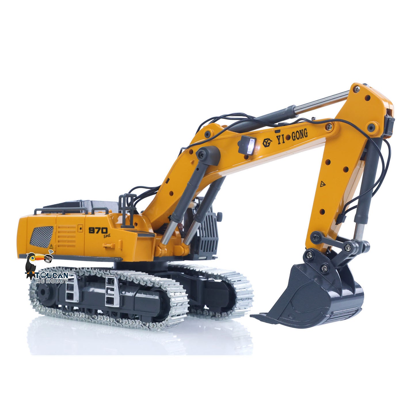 1/50 RC Bagger K970 Engineering Fahrzeug Fernbedienung Elektrische Hebe Bagger Metall Eimer Tracks Licht Sound RTR Batterie