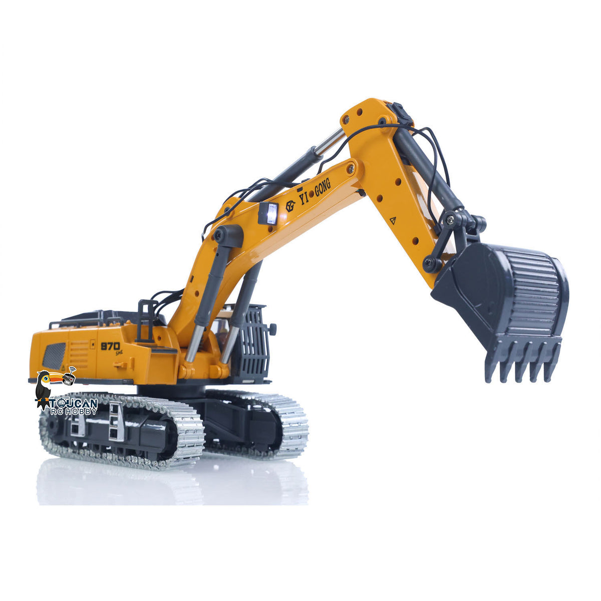 1/50 RC Bagger K970 Engineering Fahrzeug Fernbedienung Elektrische Hebe Bagger Metall Eimer Tracks Licht Sound RTR Batterie
